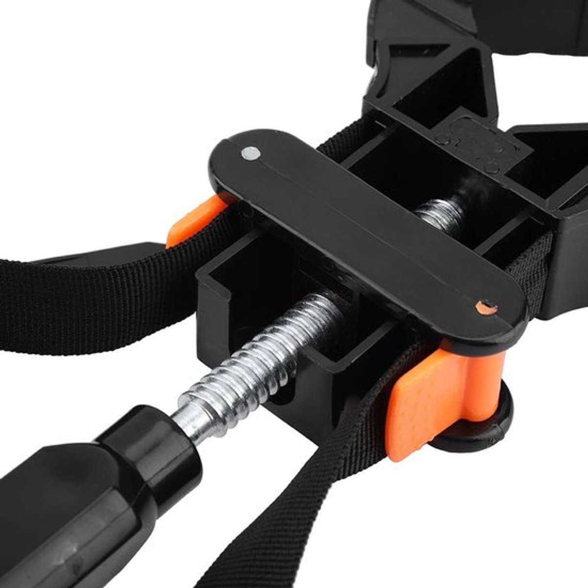 Hoekklem 6M Verstelbaar - Klem voor Foto/Lijsten - Houtbewerking - Nylon/ABS - Zwart - Inclusief 6 meter riem