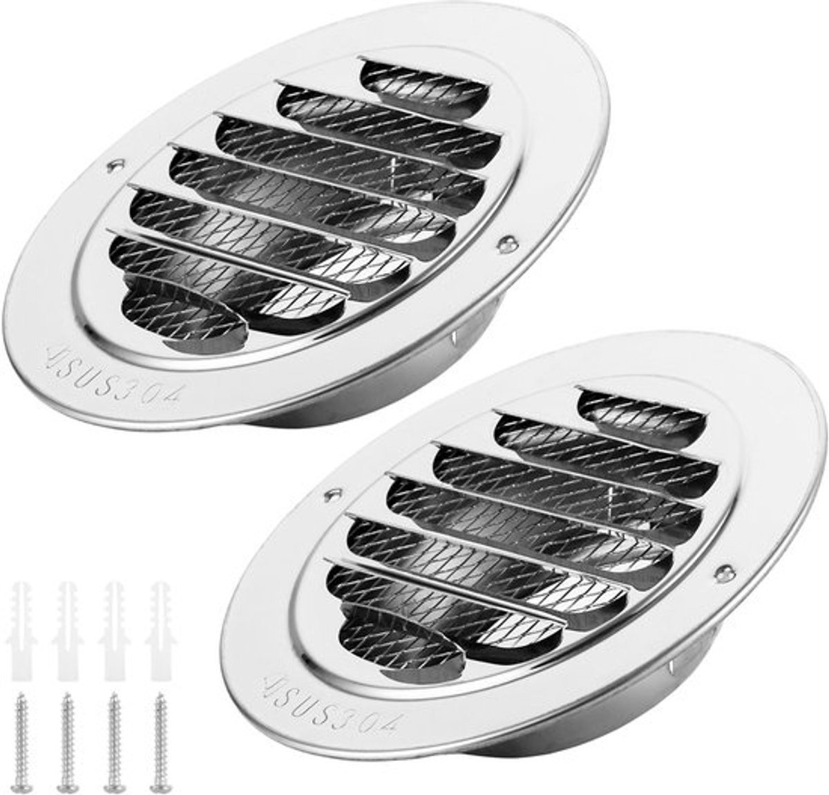 Ventilatierooster afsluitbaar 70 mm - Afvoerluchtrooster - Insectenbescherming - Afvoerafzuigkap - Ventilatie - Schokbestendig - Luchtrooster