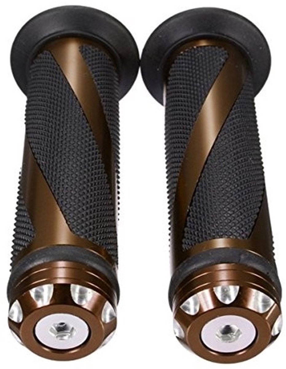 Handgrepen Hoogwaardige Kwaliteit - Aluminium/Rubber - Antislip - Eenvoudig te Monteren - Geschikt voor Motorfiets/ATV - Gewicht 152 g - Motorhandvatten