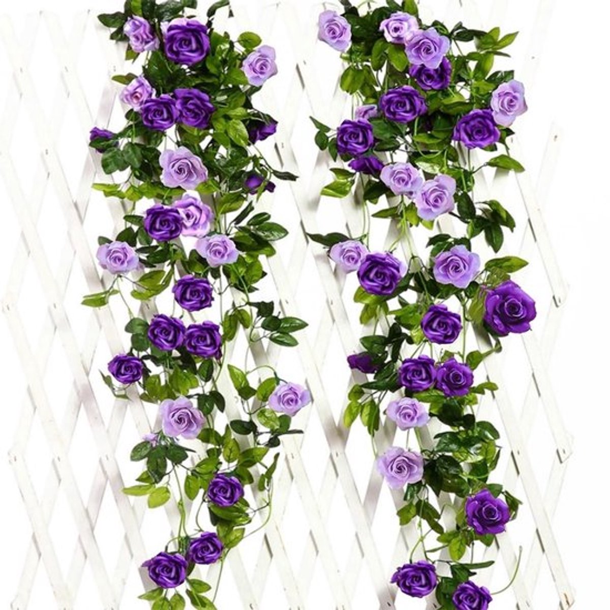 Kunstrozenslinger 240 cm - 2 Stuks - Kunstbloemen voor Binnen/Buiten - Bruiloft Decoratie 