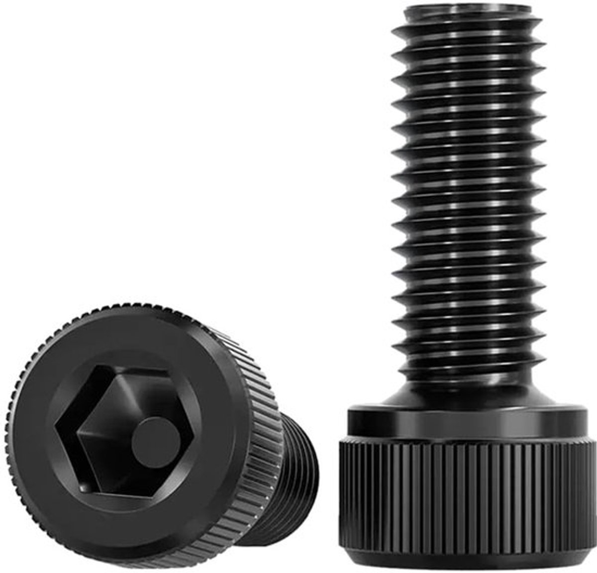 Drenky 20 stuks M5 X 20 mm cilinderschroeven, zwart, norm DIN 912 / ISO 4762, volledige schroefdraad, mechanische bouten, roestvrij staal, A2 V2A, roestvrije inbusschroeven
