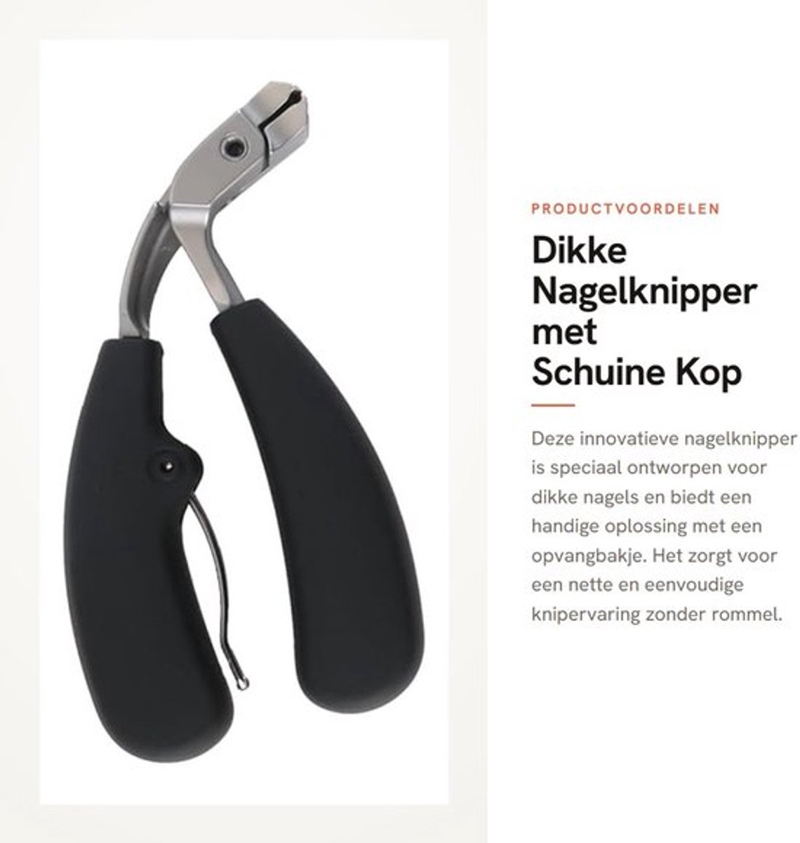 Vingernagelknipper innovatief ontwerp - Dikke Nagels - Nagelopvanger - Voor Senioren - Roestvrij Staal - 120-graden elleboogontwerp - Teennagelknipper