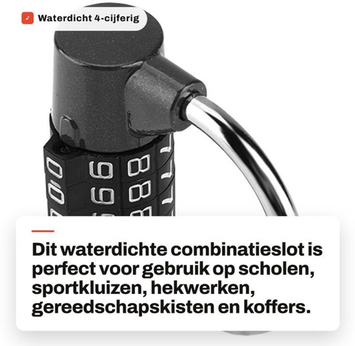 Combinatieslot 4-cijferig - Waterdicht Hangslot - Sportkluis - Gereedschapskist - Poort - Koffer