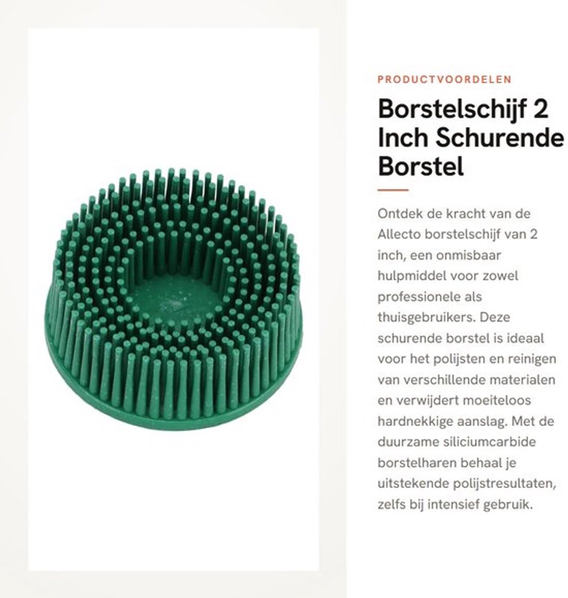 Borstelschijf 2 Inch - Siliciumcarbide - 80 Grit - Rotatiesnelheid 25000 tpm - Multifunctioneel - Effectief polijsten - Schuurborstel
