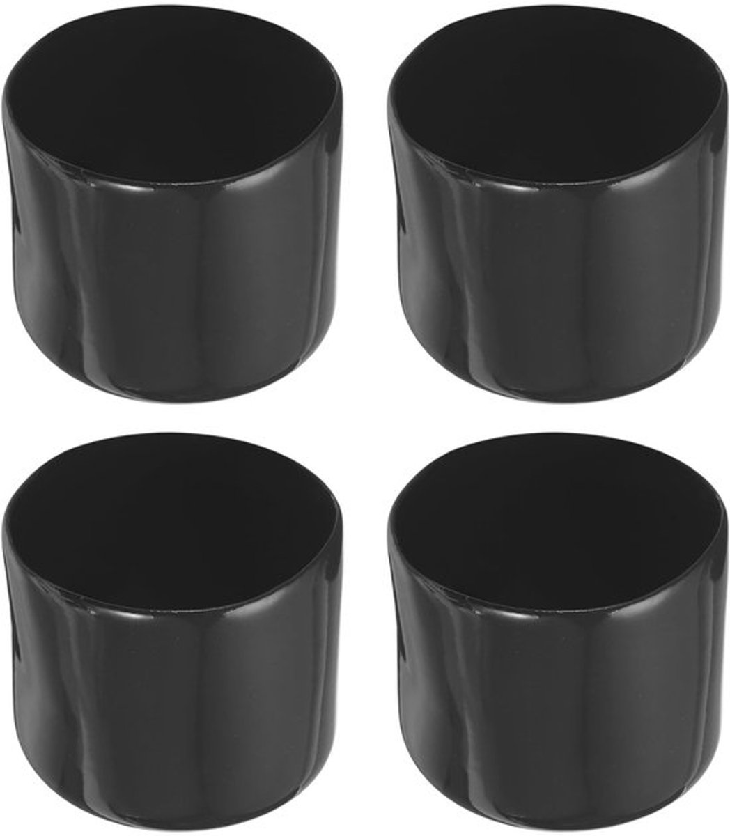 Eindkappen 4-pack - Rubberen Eindkappen - Schroefdraad Protector - Zwart - 49 mm Binnendiameter - Slijtvast Materiaal - Beschermkappen