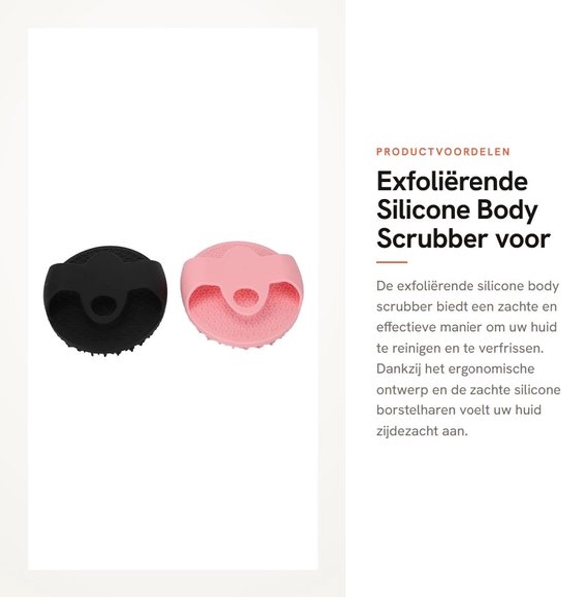 Body Scrubber Exfoliërend - Silicone Scrubber - Zachte Badborstel - Ronde Huidborstel - Antislip - Ideaal voor Douche