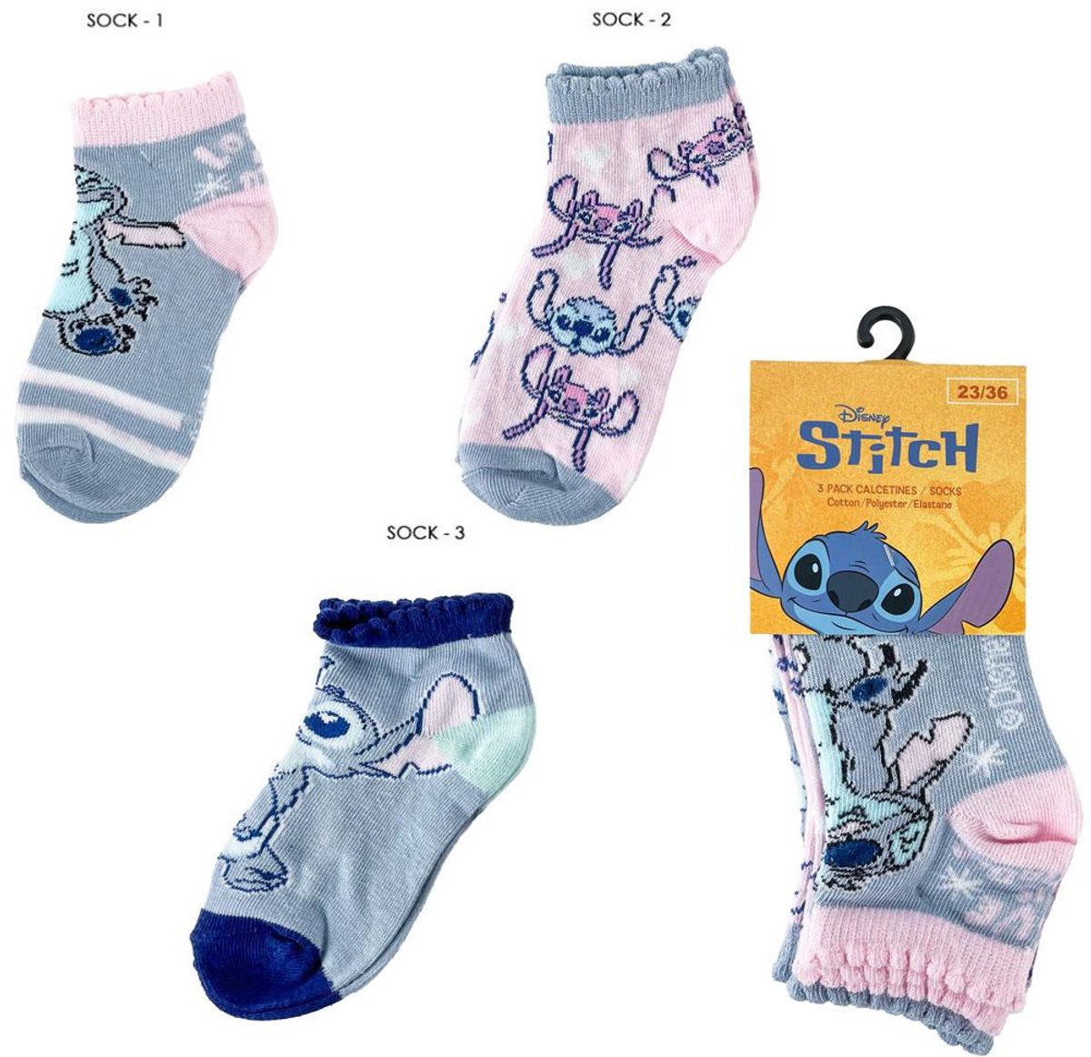 SOCKS PACK 3 PIECES STITCH-23/36