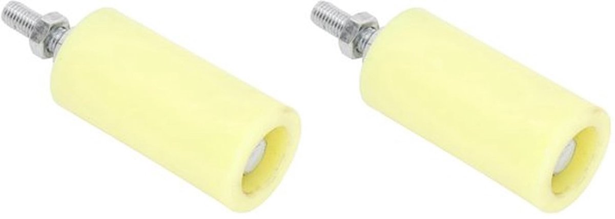 Schuifdeurpalen 2 Stuks - Geleidingswielen - Robuust Nylon - Hefrol - Steunmontagerol - 100 mm Werklengte - Flexibele Installatieopties - Schuifpoortrollen