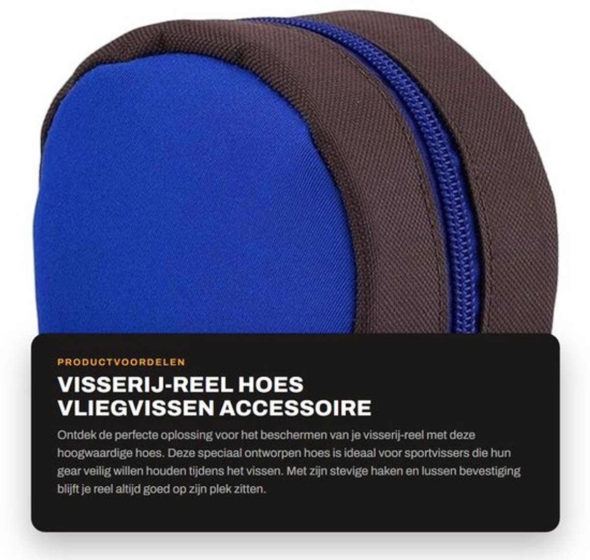 Reel Case Beschermhoes - Vliegvissen - Haken/Lussen - Soft Pocket - Vistuig - Sportvissers - Stevige Bevestiging - Haspelhoes
