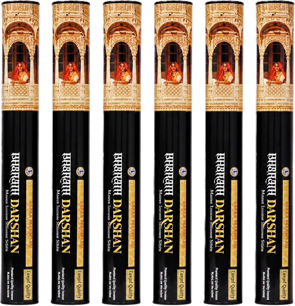 Darshan bharath tuinwierook XL – 6 kokers met 10 extra lange wierookstokken - darshan - wierook voor buiten - muggen wierook - wespen wierook