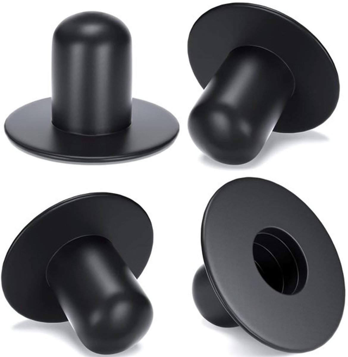 Zwembadstopper 4 Stuks - Afdekkingsplug - Afdichtstop - Compatibel met Intex/Bestway - Hoogwaardige Reserveonderdelen - Zwart - Zwembadplug