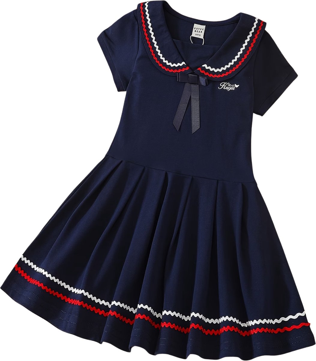 Currero Zomerjurk Meisjes Zomerjurken Kinderen Jurk Meisje Ibiza Stijl Sundress Kinderkleding 11-12 Jaar Koningsblauw