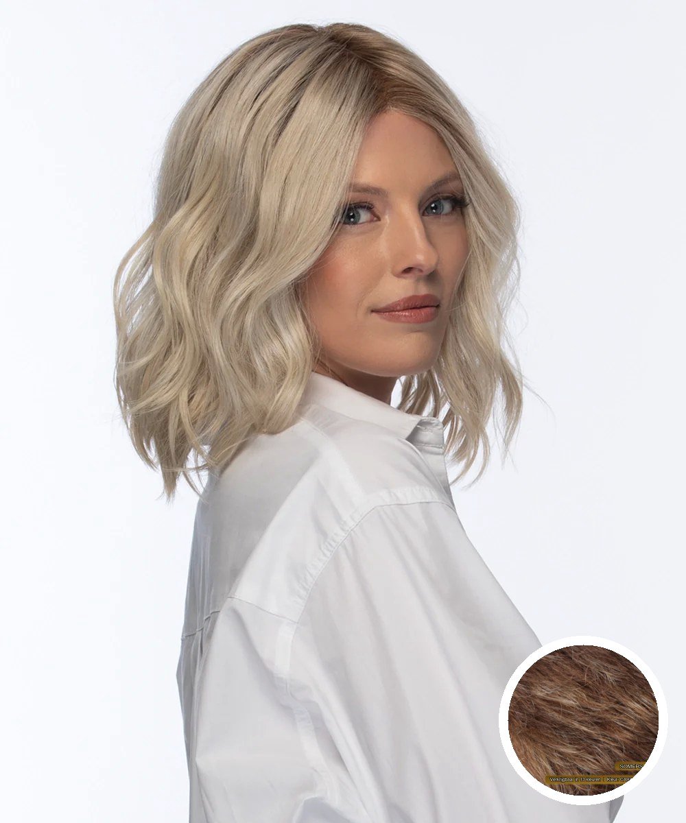 Estetica Designs Somers Synthetisch Haarwerk met Front Lace Line - Caramelkiss, Heat Defiant, Kort