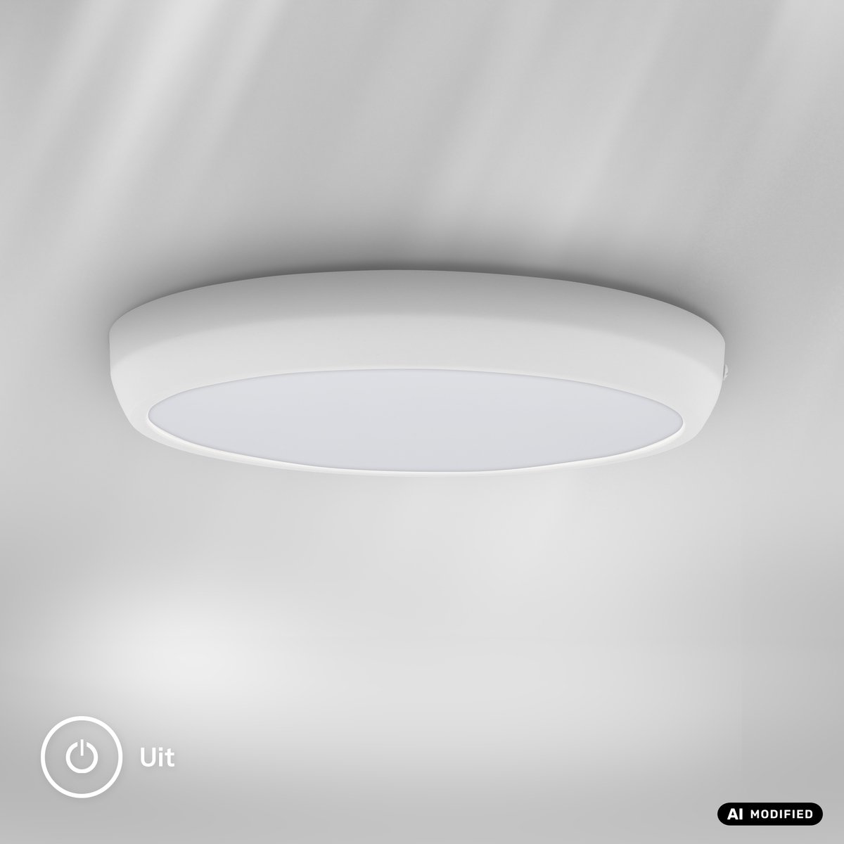 BRILONER Navaro - LED Plafondlamp - badkamerverlichting - badkamerlamp - IP44 - 18W - neural wit licht - Ø27cm - wit