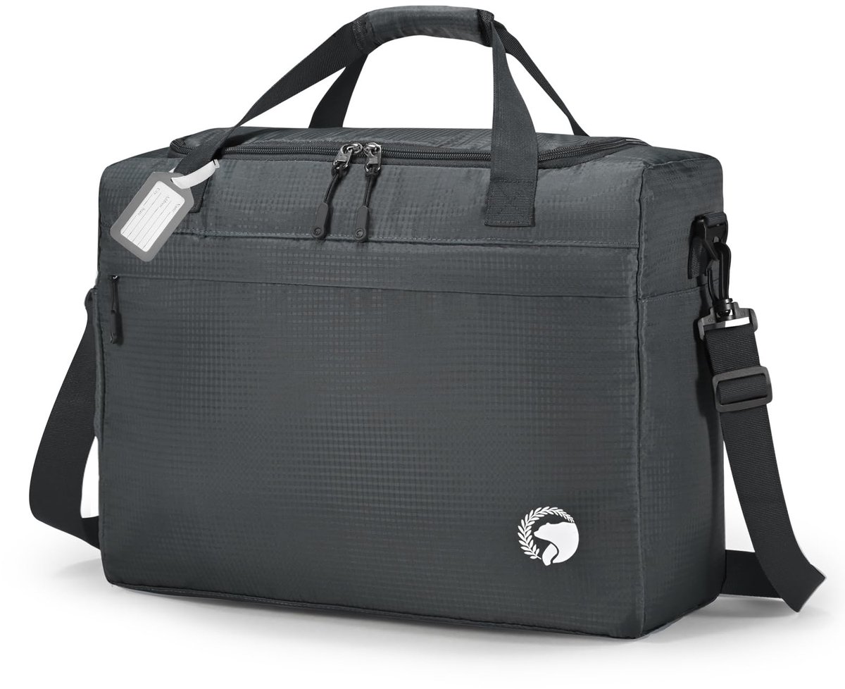 SnelShoppen - BAGZY Underseat Bag 40x30x15cm Handbagage Tas voor Vlucht, Vouwbare Sporttas, Waterdichte Weekender Reis Handtassen, Draagbagage voor Ma