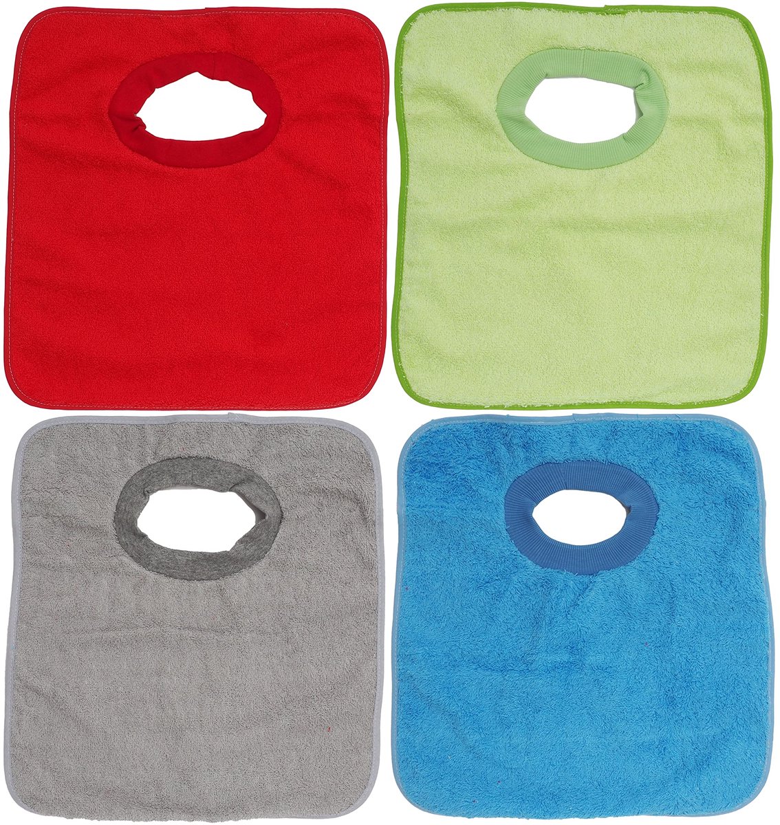 SnelShoppen - 3er Pack Wasserdichte Frottee Babylätzchen - Lätzjes voor Babys en Kleinkinderen met Elastisch Verschluss - Makkelijk te Reinigen - 100%