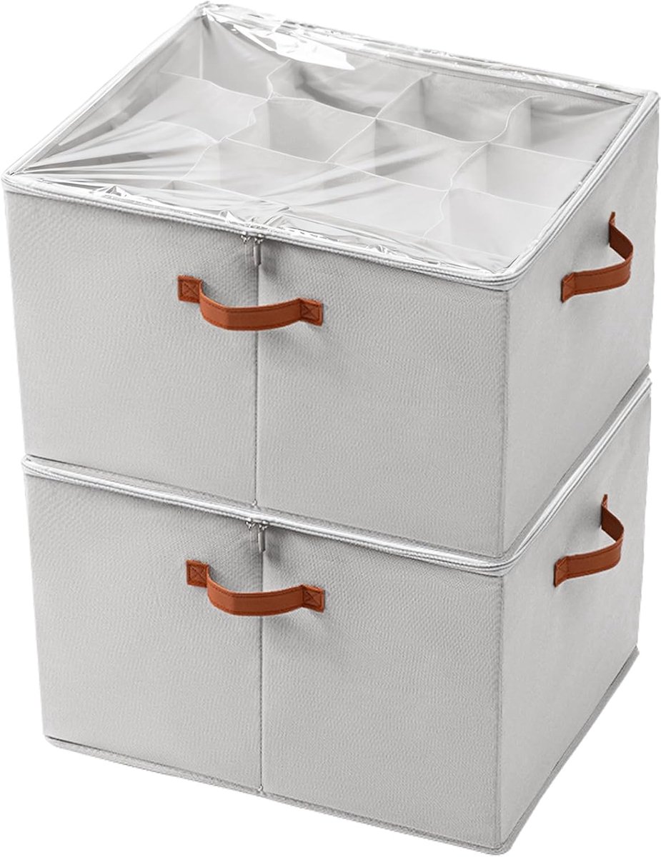 Schoenenopbergdoos 2 Pcs - Multifunctioneel - Stapelbaar - Ruimtebesparend voor schoenen en kleding - SnelShoppen