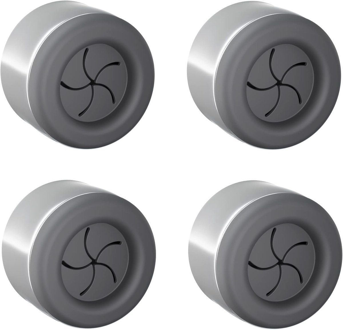 SnelShoppen - Set van 4 Premium Handdoekhouders voor Badkamer, Keuken en Huishouden - Ronde RVS Theedoekhouder - Chroom Zelfklevend Zonder Boren (Donk