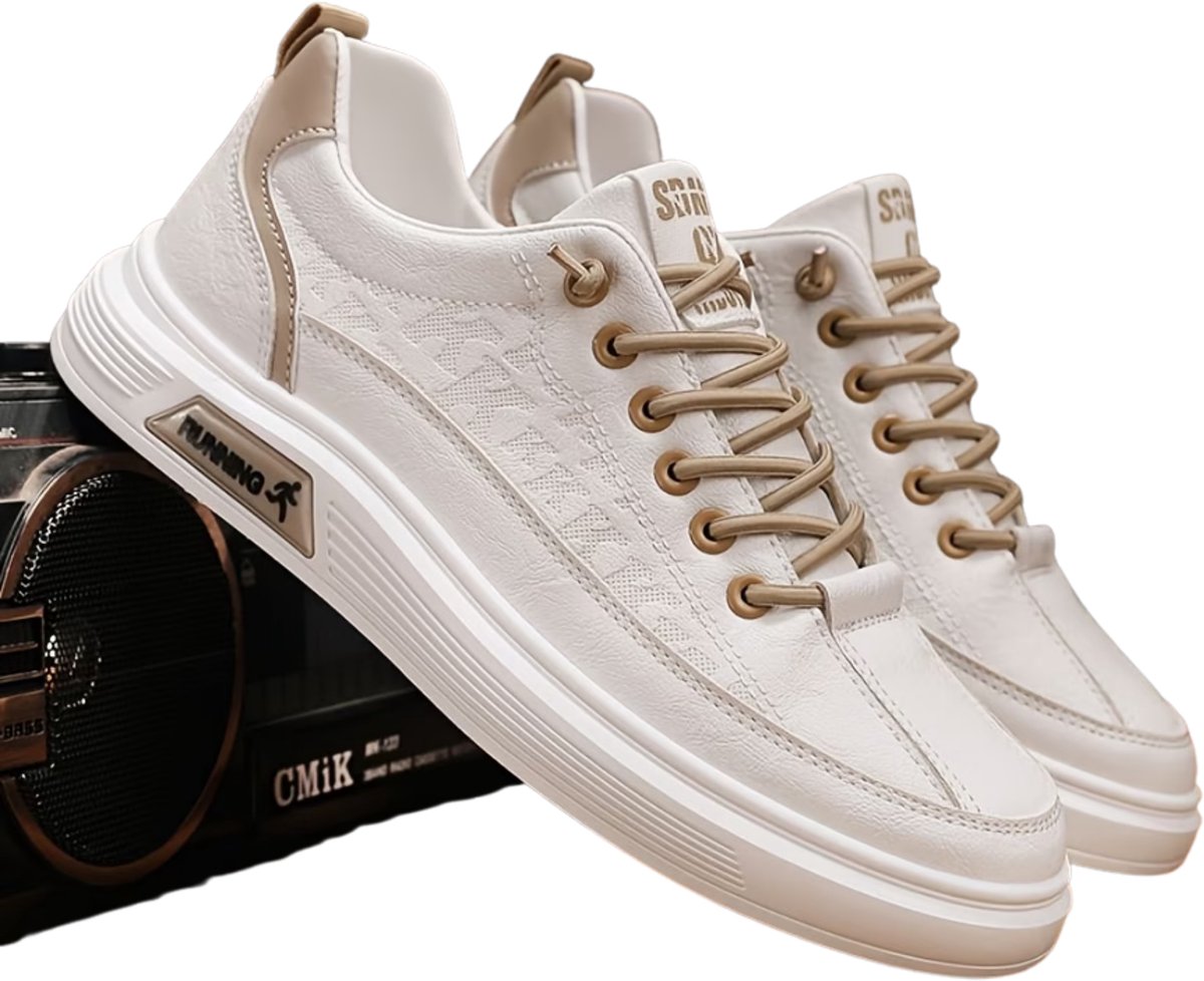Currero Schoenen Heren Sneakers Comfortabel Wandelschoenen Casual Volwassenen 38.5 Creme