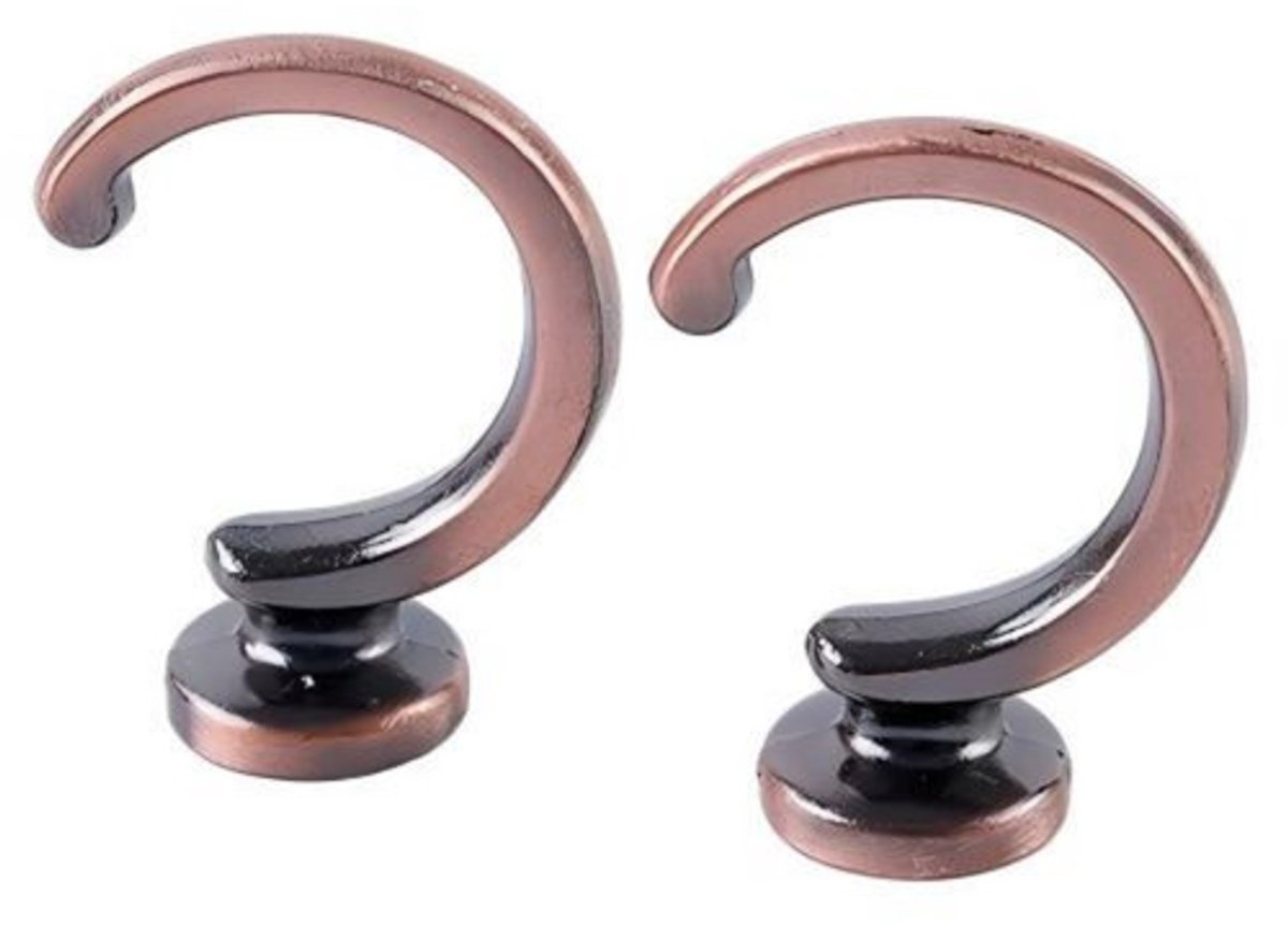 Gordijnhaken - 2 stuks - Lengte 48,5 mm - Binnendiameter 2,9 mm - Openingsdiameter 2,2 mm - Gordijnhaken - Gordijnclips - Gordijnringen - Gordijnophangringen - Gordijnhaakgespen - Gordijnmuurhaken - Gordijnrekken