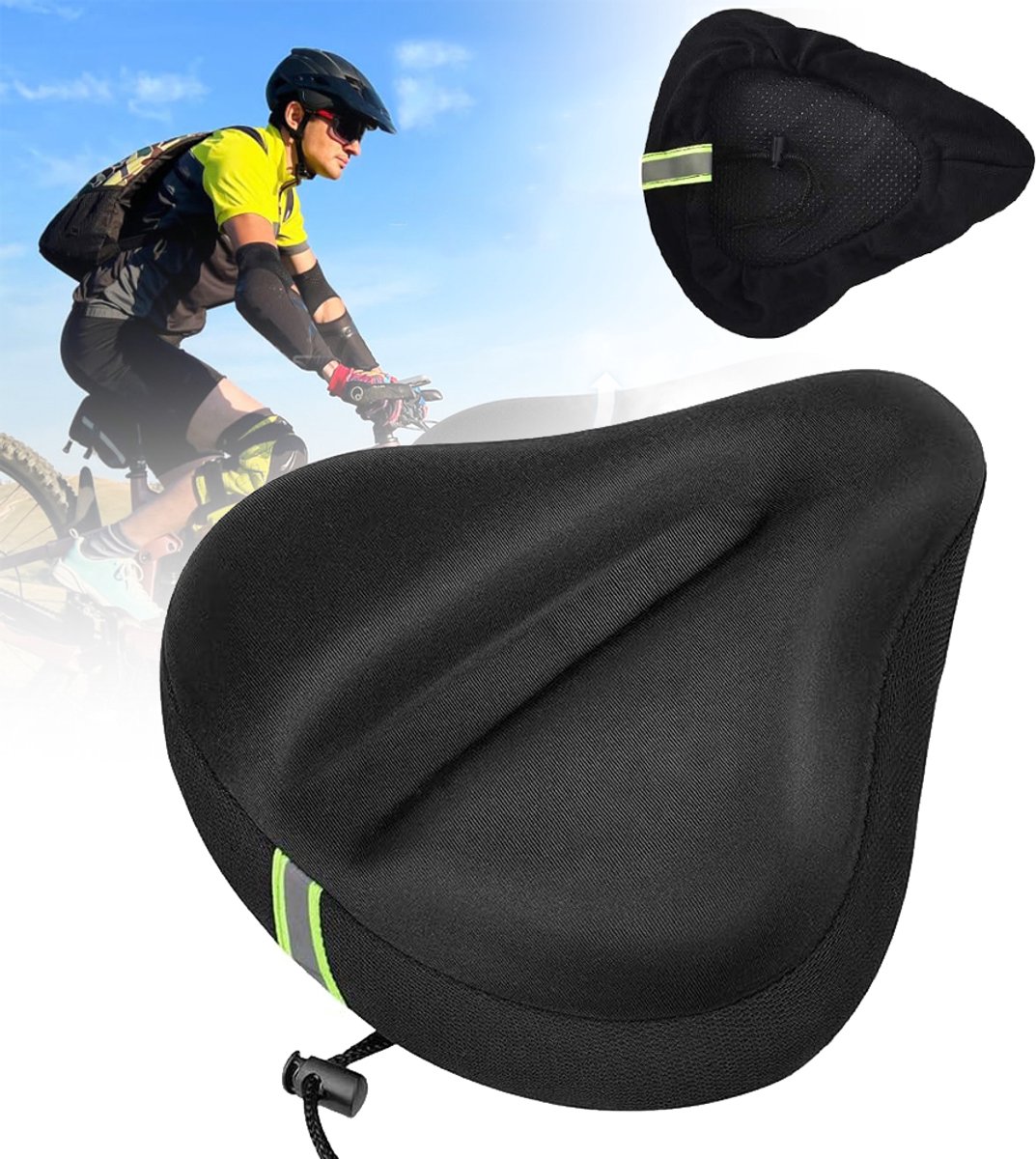 Fietszadelkussenhoes - Gelgevulde Fietszadelhoes - Zachte Zadelhoes Voor Hometrainer - Geschikt Voor Hometrainers En Indoor Cycling
