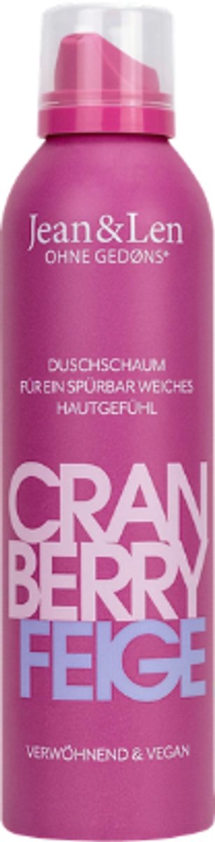 Jean&Len Doucheschuim - Cranberry & Vijg | 1x 200 ml - Gel-to-Mousse - Zonder siliconen & parabenen