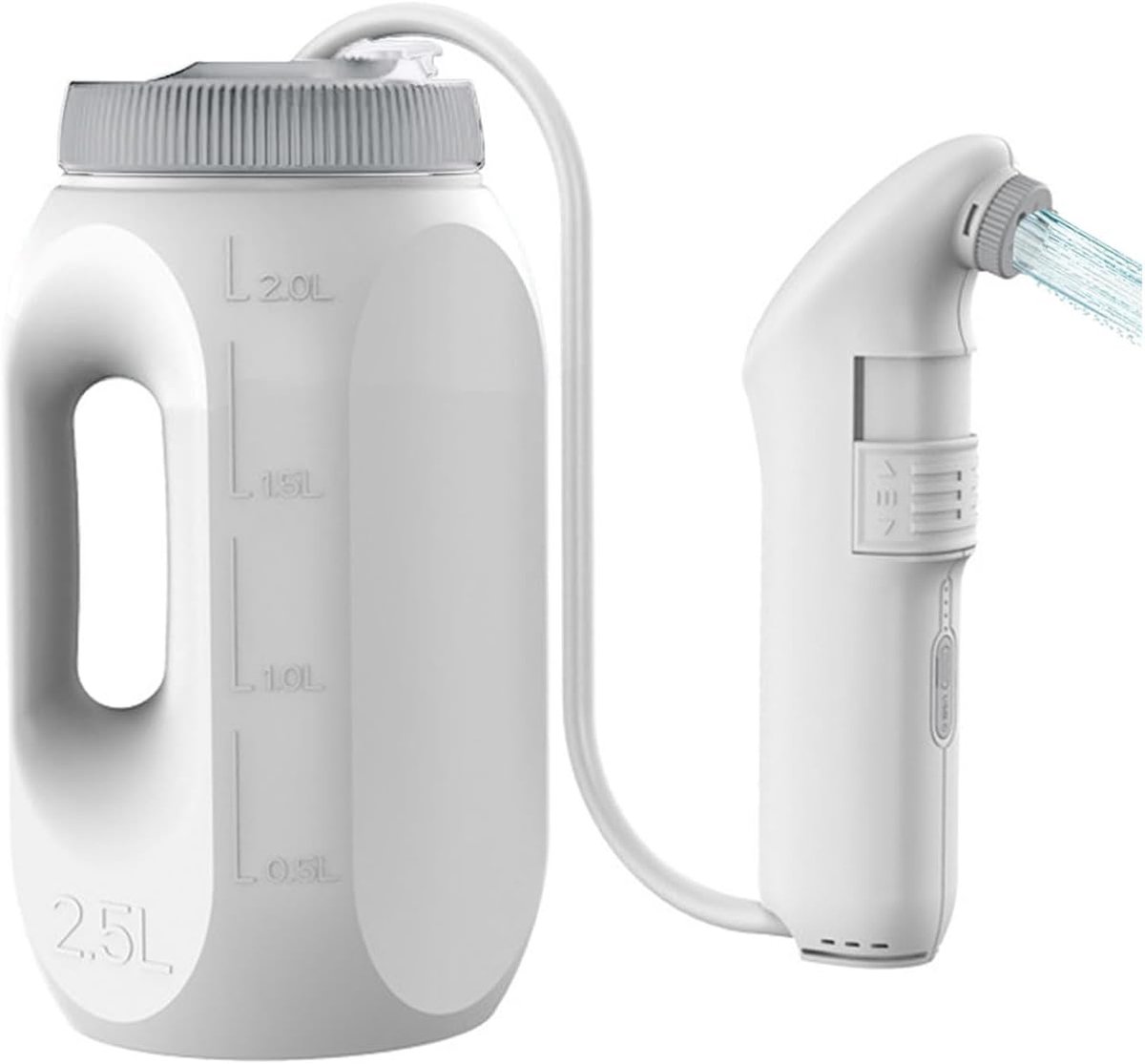 SnelShoppen - Portable Travel Bidet 2.5L - Oplaadbare Bidet voor Camping en Reizen - Handige Bidet Sprayer voor Persoonlijke Hygiëne - Soft & Powerful