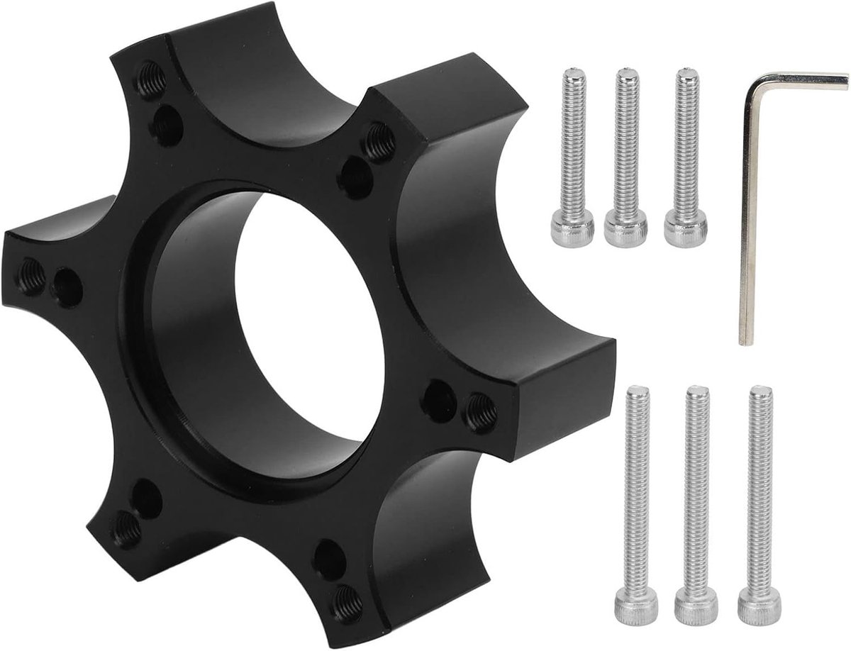 SnelShoppen - Adapterplaat voor Stuurwiel, Aluminiumlegering 70 Mm Spacer Vervanging voor Racing Simulatie met 13-14 Inch Stuurwiel