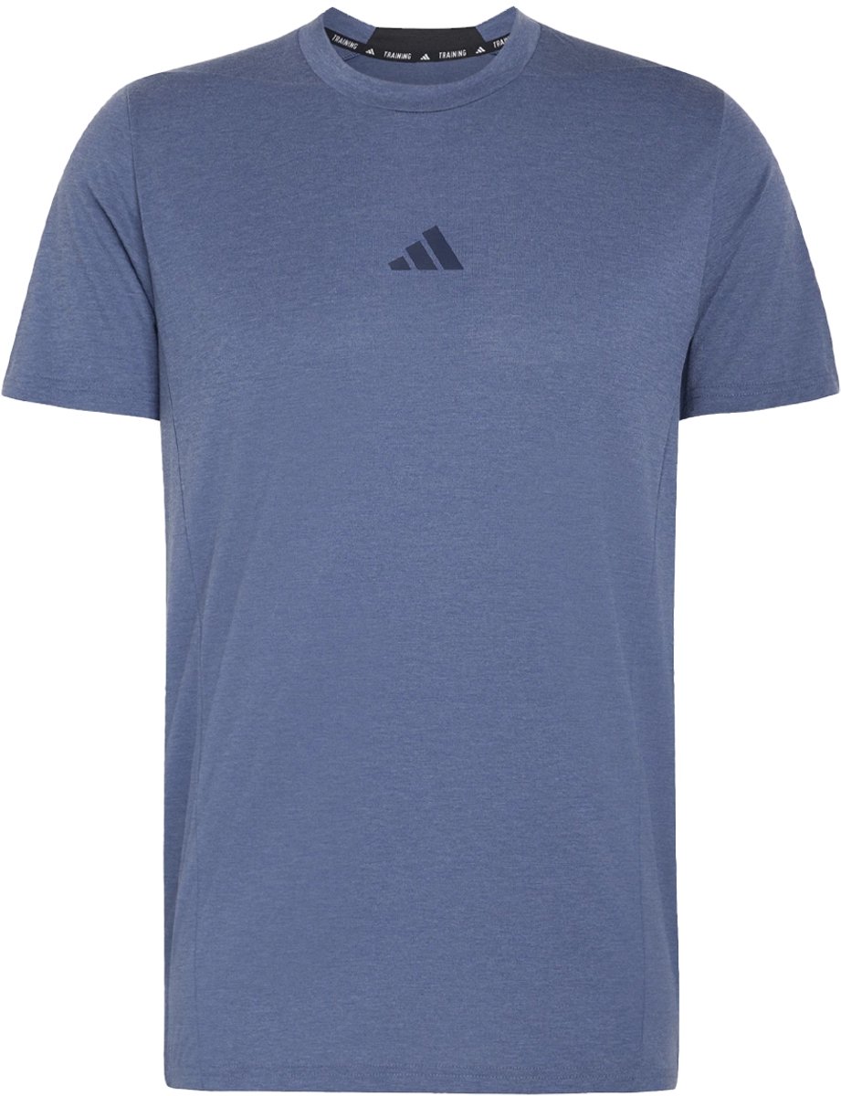 Adidas designed for training workout t-shirt in de kleur marine. Blauw