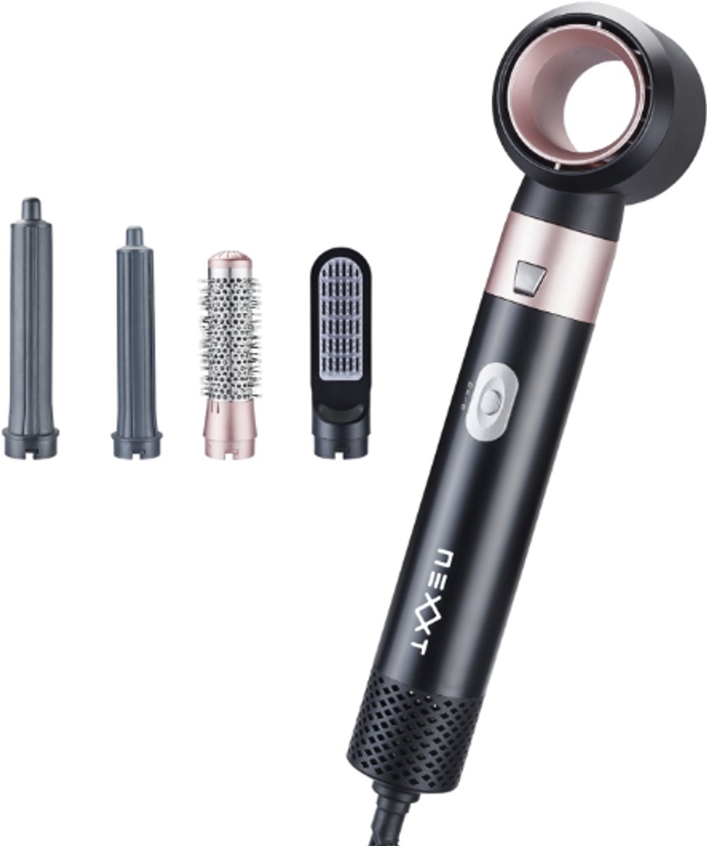 5-in-1 Airstyler - Haarstyler en Föhnborstel - Rose Gold - 3 Temperatuurstanden - 360° Draaikabel - Automatische Uitschakeling