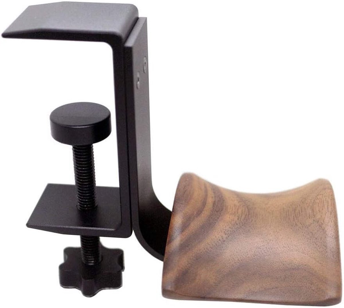 Houten headphone hanger voor gaming en studio, bureau stand zonder boren, ideaal voor audio en headset opslag
