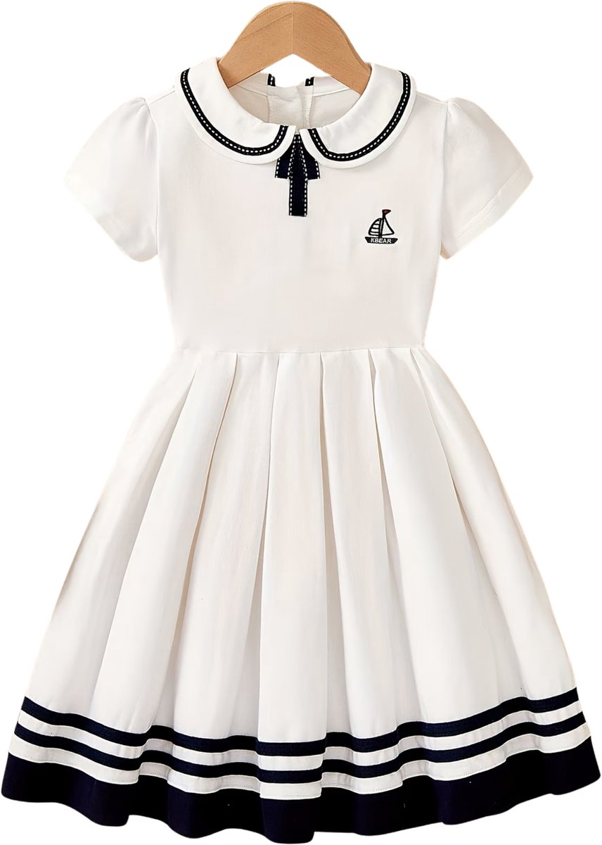 Currero Zomerjurk Meisjes Zomerjurken Kinderen Jurk Meisje Ibiza Stijl Sundress Kinderkleding 13-14 Jaar Wit