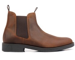 Omnio auton chelsea boots heren tan waxed nubuck leer