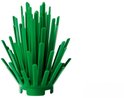 Groene kunstplant met dunne stelen, lijkt op gras.