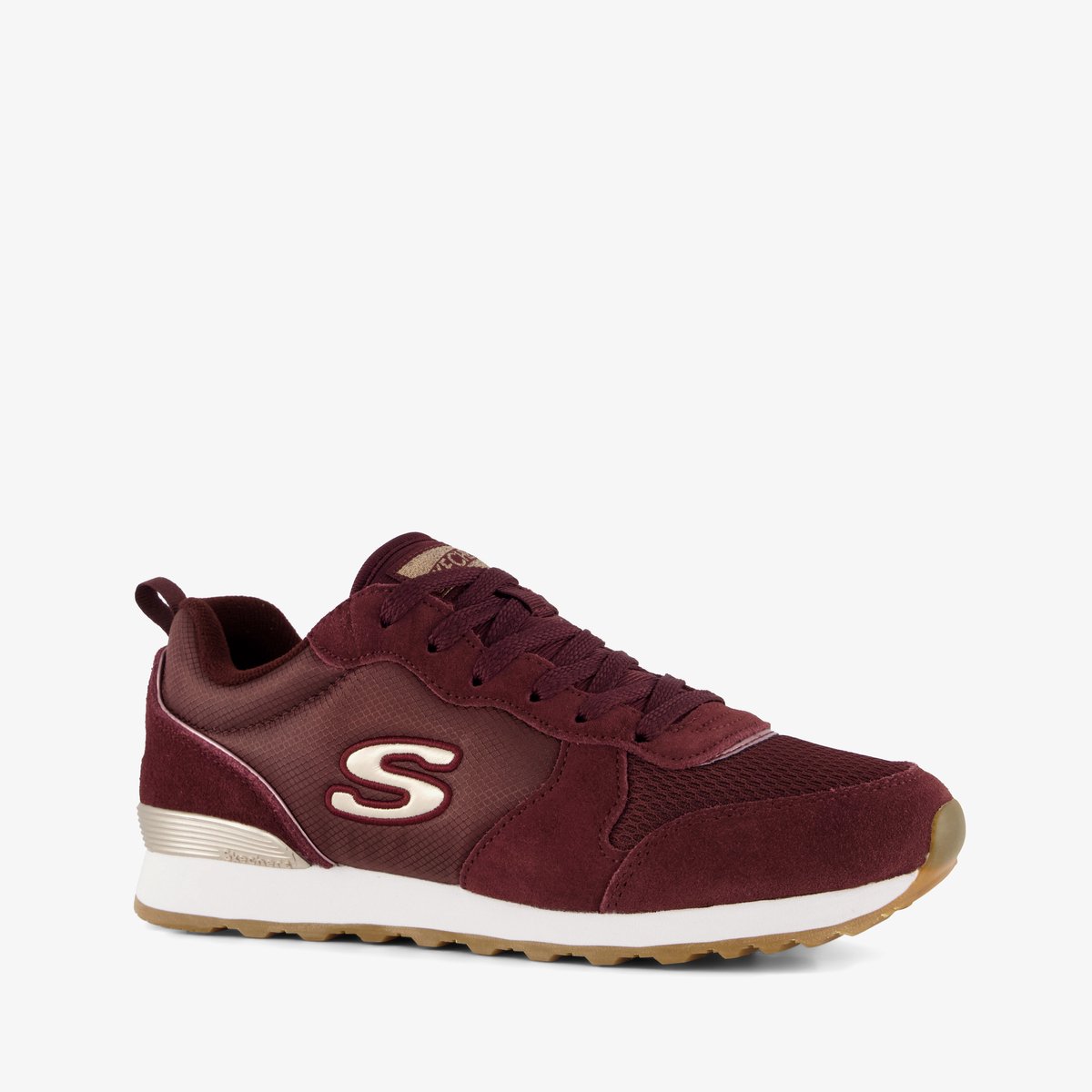 Skechers OG 85 Gold’n Gurl suède dames sneakers bordeauxrood - Maat 42 - Extra comfort - Memory Foam