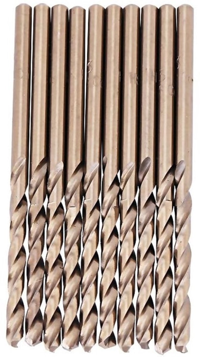 Boorset M35 Kobalt 5% - HSS-CO Boren - Hoge Hardheid - Voor Roestvrij Staal - Gietijzer - Plaatstaal - 1,0-5,0 mm - Boor
