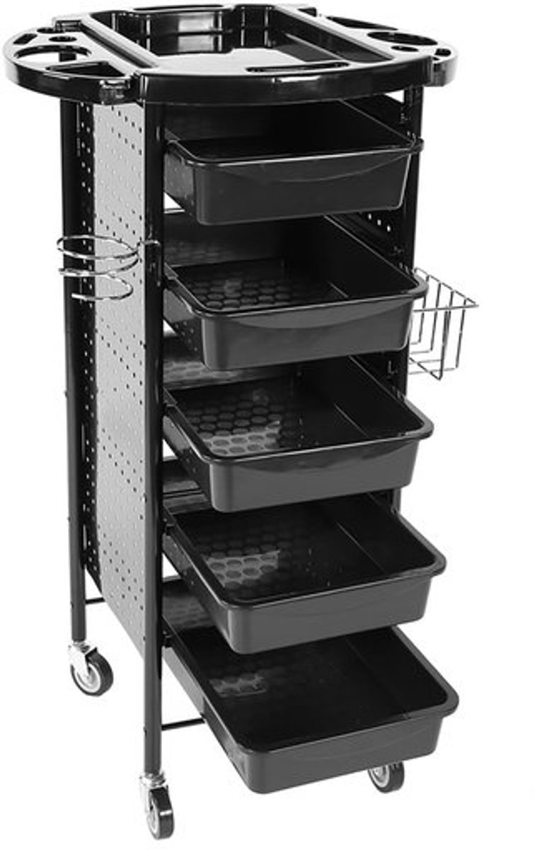 NTH products- Opbergrek Hoge Efficiëntie - Opbergrek met Wielen - Opbergrek voor Thuis - Opbergrek met 6 Niveaus - Betrouwbaar Opslagsysteem - Stille PVC-Wielen - Opbergwagen
