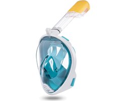 SnelShoppen - Vitare Full Face Snorkel Mask met 180° Vision, Removable Snorkel en Camera Mount, L/XL S/M - Ideaal voor Snorkelen, Duiken, Vakantie, Zw