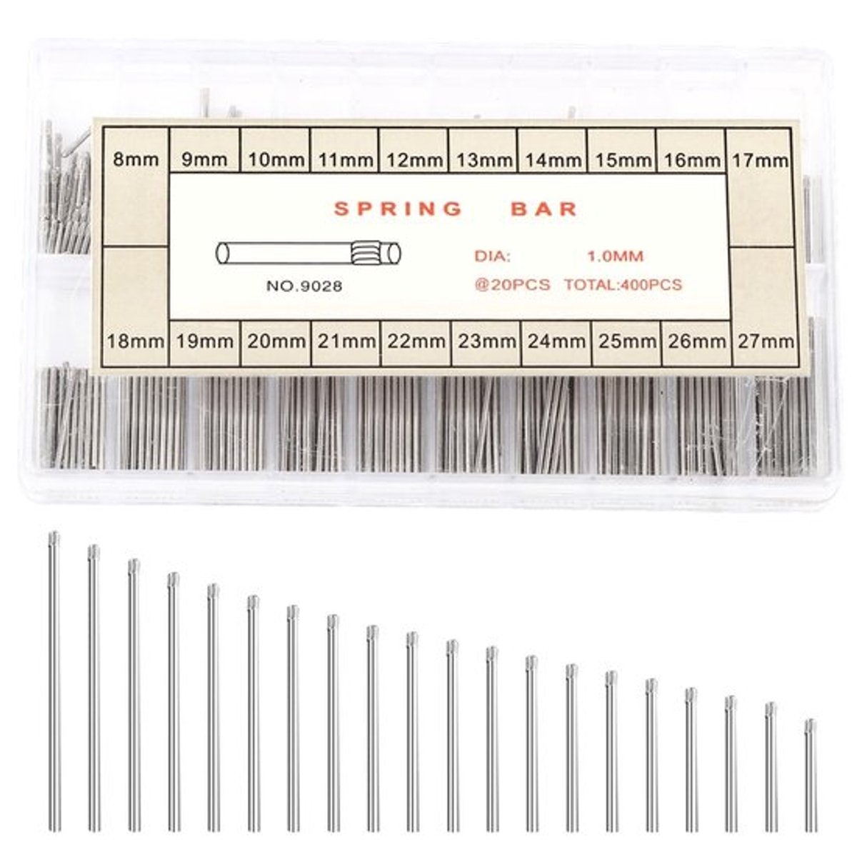 Horloge Accessoire Hoogwaardig Metaal - Horloge Spring Bar - Horlogebandje - Horloge Repareren - Veerpennen - 1mm Dikte - Horlogeaccessoire