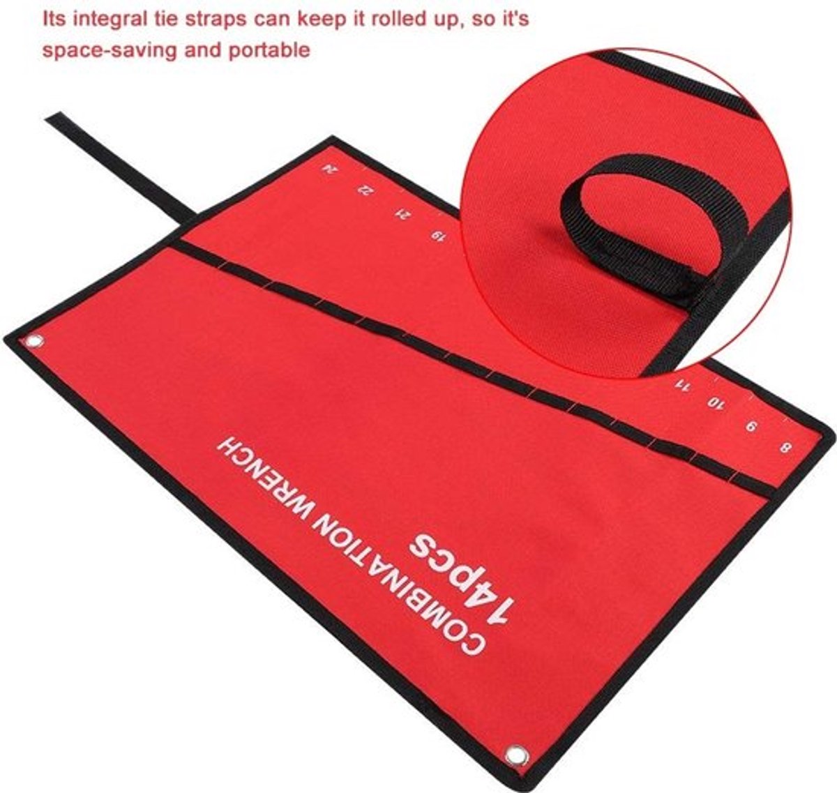 Gereedschapsrol Hoogwaardige Canvas - Gereedschapstas - Toolrol - Opbergtas - Lichtgewicht - Handig voor DIY - Gereedschapszak