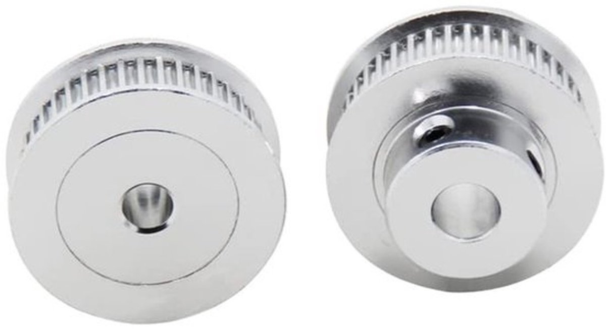 Zahnriemenscheibe 2-Stuks - GT2 Pulley - Breedte 6mm - Tanden 40 - Binnenboorgat 6.35mm - Geschikt voor 3D Printer