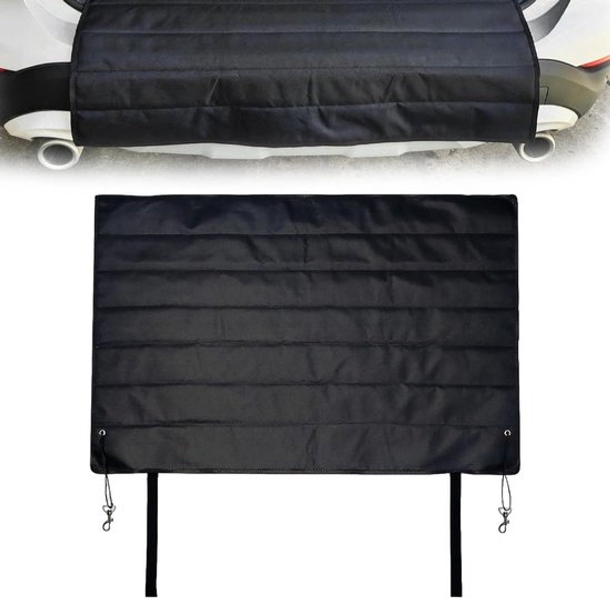 Thijox - Bumperbescherming Kofferbak 96 x 63 cm, Opvouwbare Universele Kofferbakbeschermingsmat, Zwart, Oxford-stof, Voor Auto's, Bescherming bij Lade