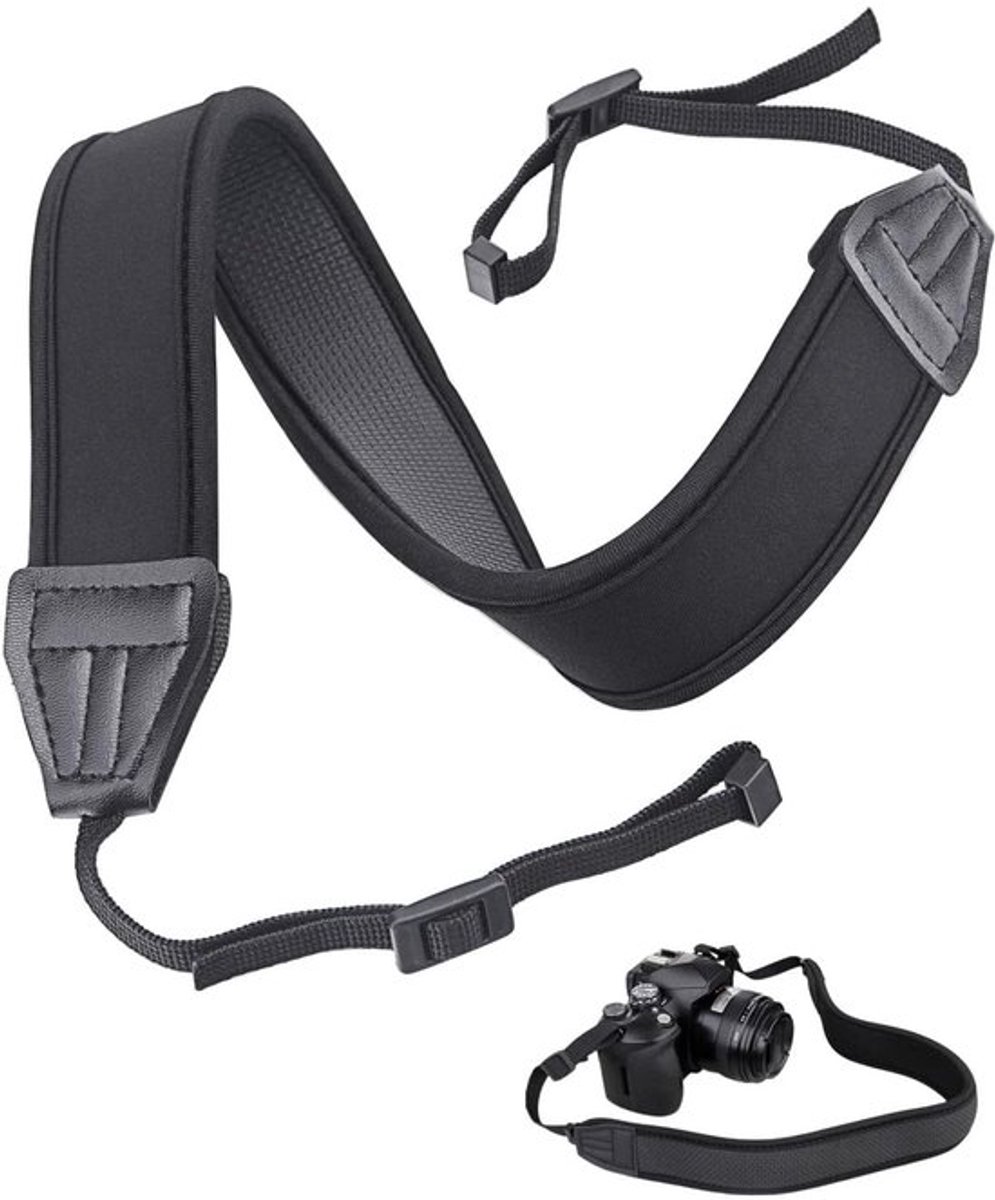 Camerariem Schokbestendig - Gevlochten Katoenen Schouderriem - Verstelbare Voorriem - Lichtgewicht - 56 cm Lint-lengte - Comfortabel en Elastisch - Camera Strap