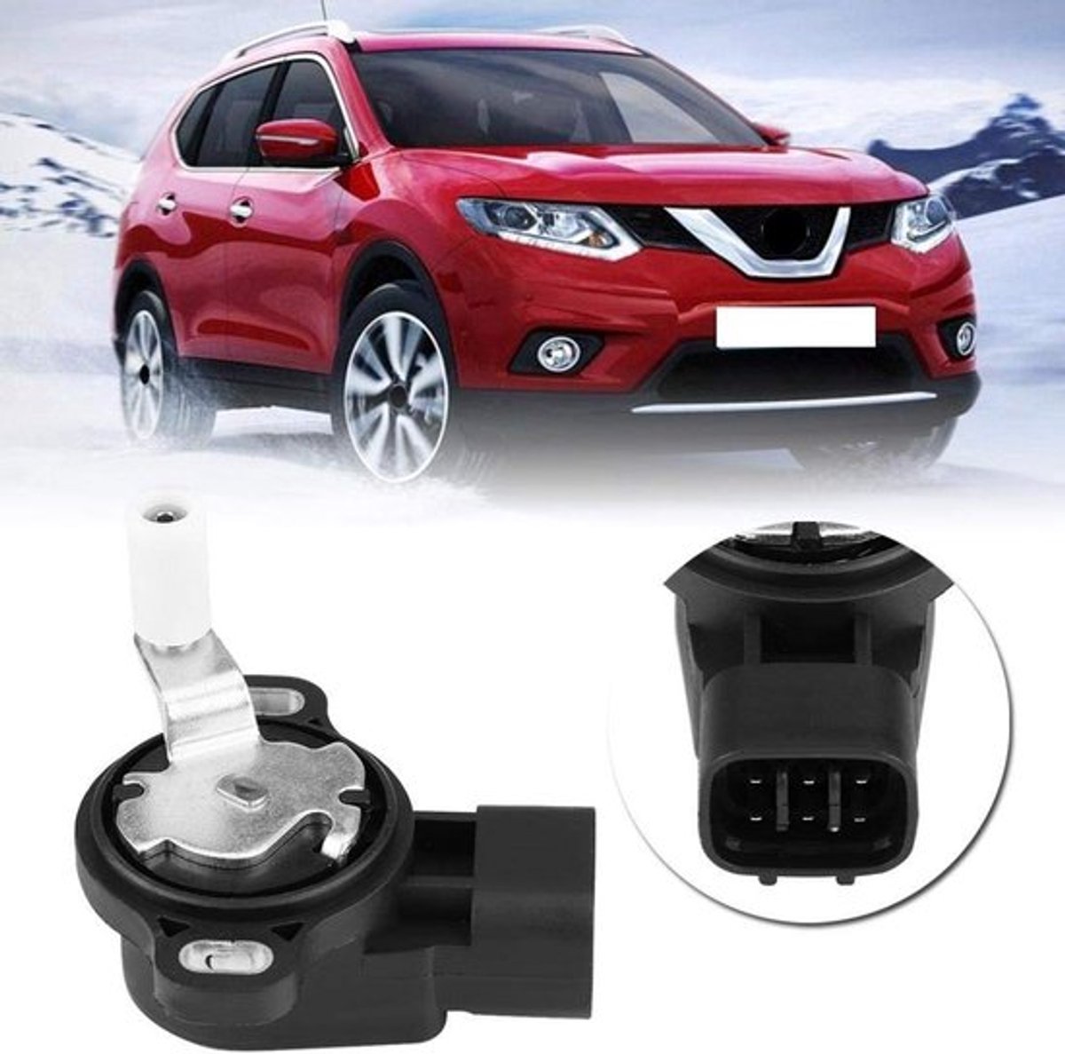 Gaspedaalsensor Gloednieuw - Positiesensor - Kunststof/Metaal - 6,5 x 6,3 cm - Voor 350Z/Sunny X-Trail - Eenvoudige installatie - Gaspedaal