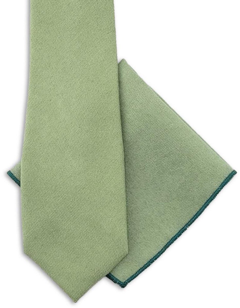 Baxter & Bow Stropdas Set Heren Mintgroen - Gentle touch Stropdas met Pochet - gentle touch katoen - mintgroen