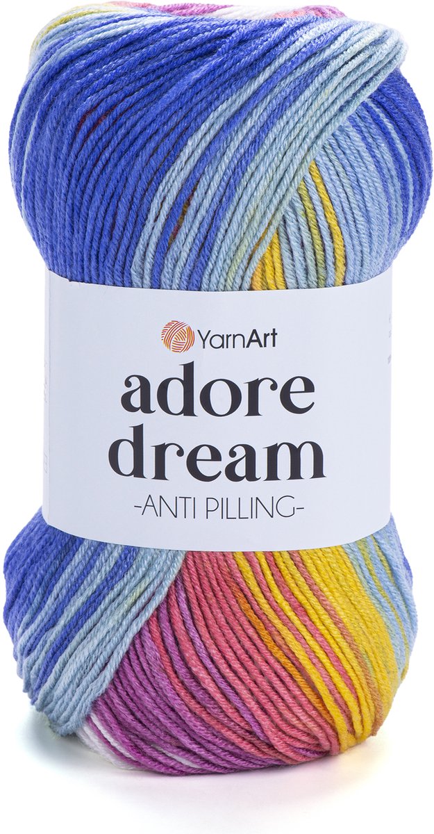 YarnArt Adore Dream – Anti-Pilling Acryl Garen met Kleurverloop – Zacht & Kleurvast – Ideaal voor Kleding en Accessoires - Kleur 1072