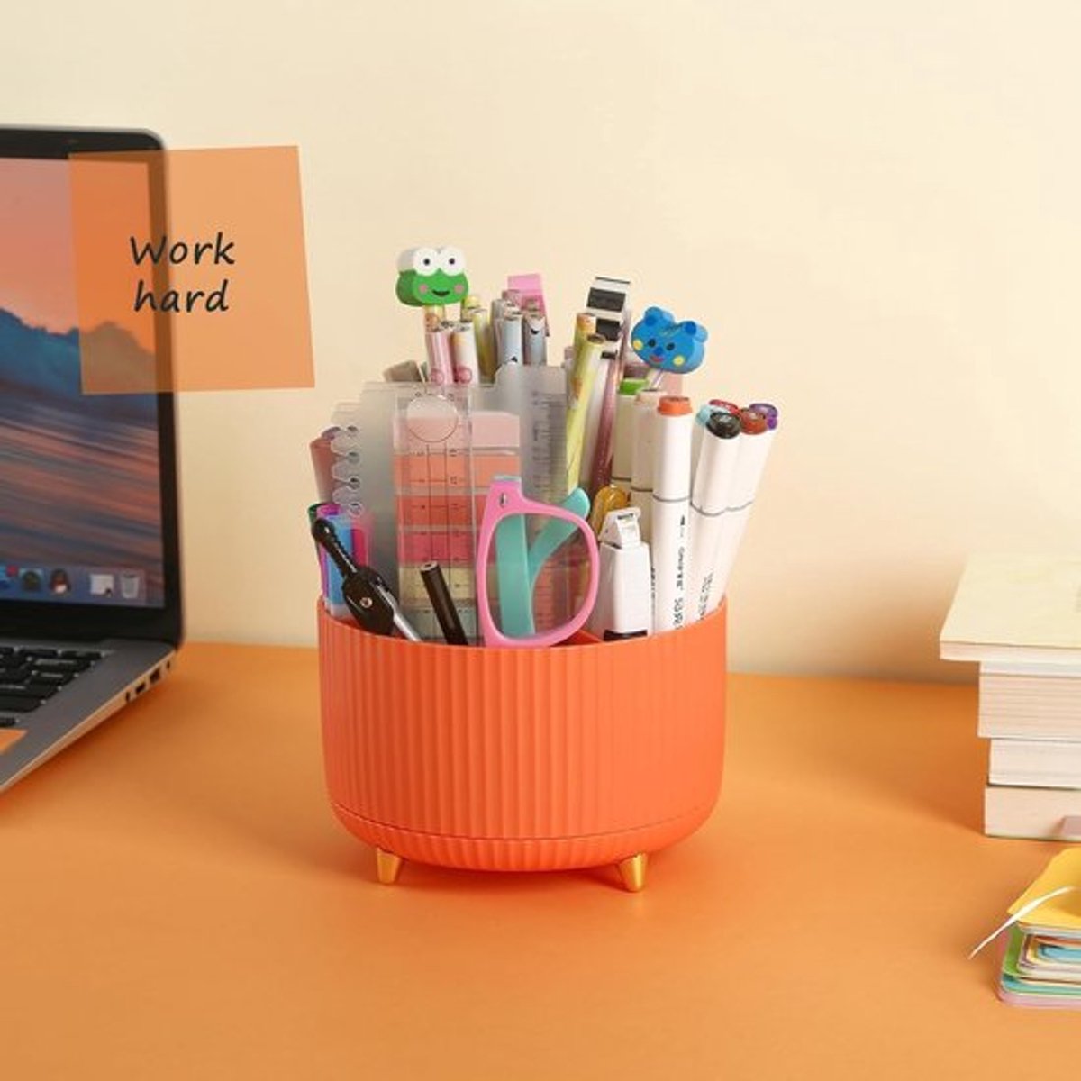 Pennenhouder 360° Rotatie - Bureau Organizer - Makeup Borstel Houder - Multifunctioneel - Compact - Ruimtebesparend - Desk Organizer