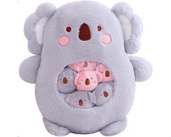 Koala Pluche Knuffel XL 50 cm + 6 mini Koala knuffels 10 cm - Speelgoed Knuffels voor Kinderen Jongens Meisjes - Tiktok Kawaii Plush Toy - Squishy