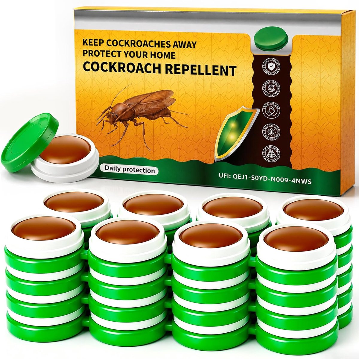 SnelShoppen - Cockroach Trap 48 Stuks, Effectieve Vallen voor Keuken, Badkamer, Pantry, Duurzaam en Gebruiksvriendelijk