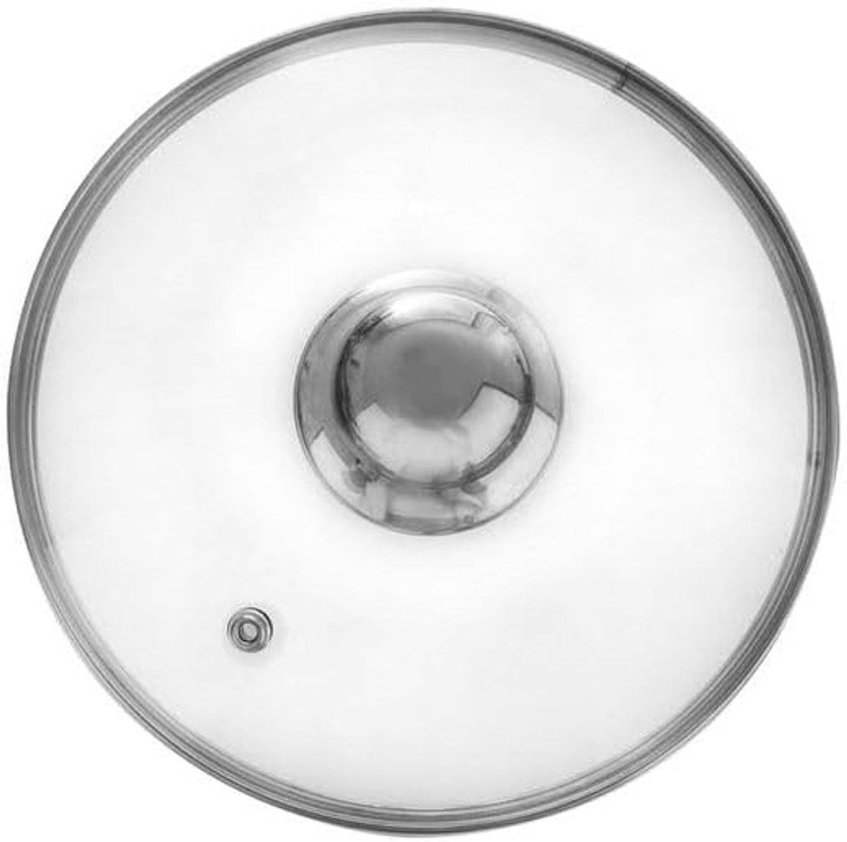 SnelShoppen - Glass Lid with Stainless Steel Ring for Pan/Pan 14 cm - Heat Resistant up to 200°C - Non-Slip Lid for Pots, Casseroles, Kitchen Use